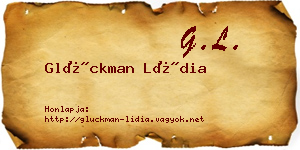 Glückman Lídia névjegykártya