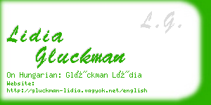 lidia gluckman business card